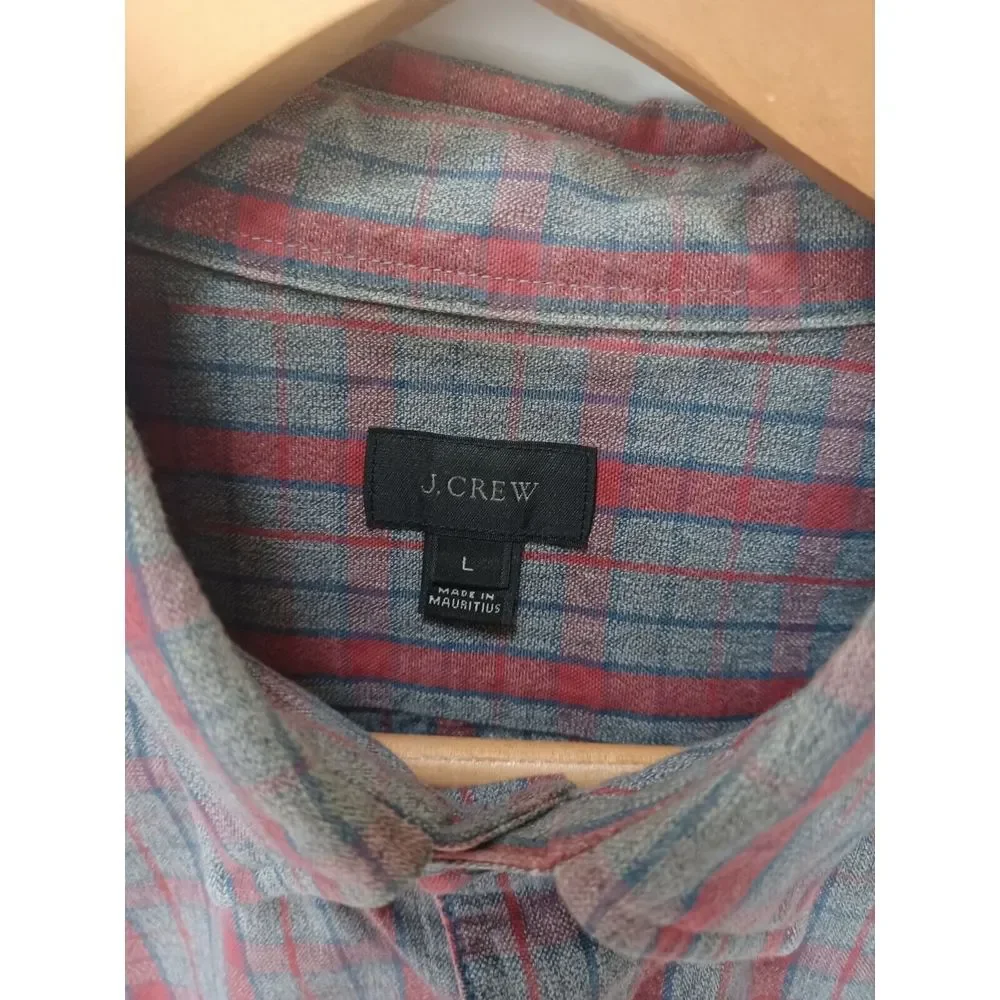 J. CREW Plaid‎ Button Down Mens Large